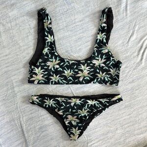 Acacia Swimwear Black Floral Bikini